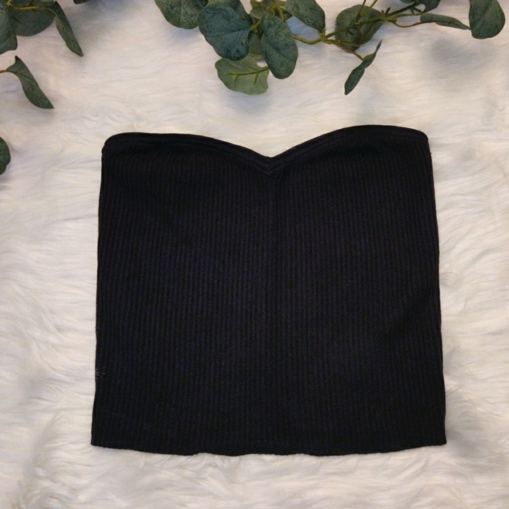 Urban Outfitters Ribbed Strapless Crop Top